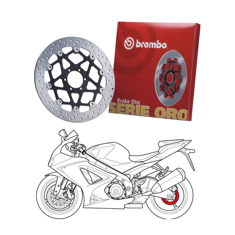 Brembo 68B407H8 Serie Oro Yamaha Fzs Fazer 800