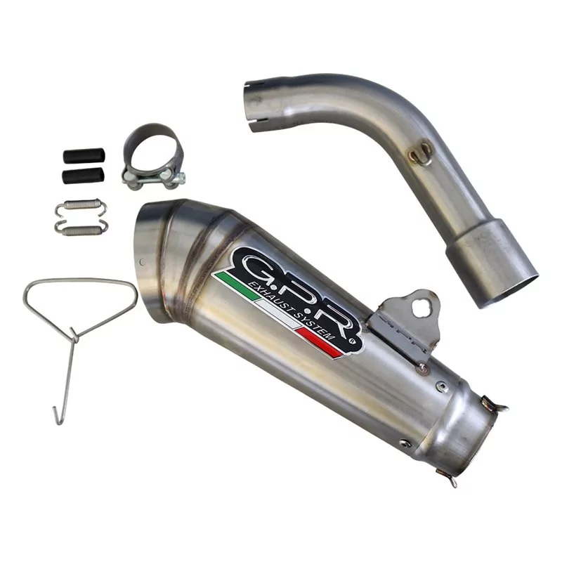 GPR Scarico Omologato Acciaio M3 – Modello E5.KT.99.M3.INOX – Compatibile Con KTM Adventure 390 2021-2023 – Con DB-Killer E Griglia Racing, Made In Italy