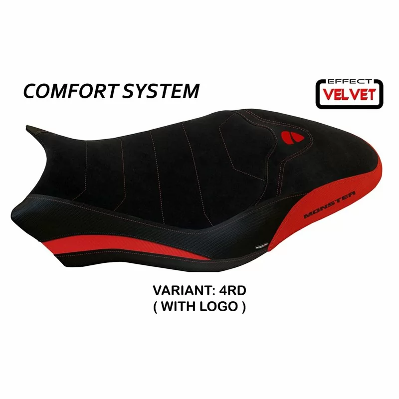 Sitzbezug mit Ducati Monster 821/1200 (17-20) - Ovada 1 Velvet KomfortSystem