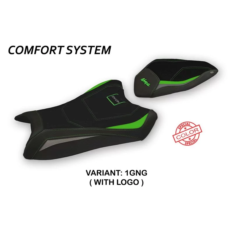 Funda de Asiento con Kawasaki Ninja ZX 10 R (16-20) - Hervas sistema de Comfort de Color Especial