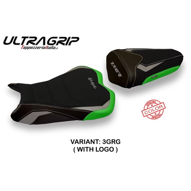 Sitzbezug mit Kawasaki Ninja ZX 6 R (09-12) - Krakau Sonderfarbe Ultragrip Sitzbezug mit Kawasaki Ninja ZX 6 R (09-12) - Krakau Sonderfarbe Ultragrip
