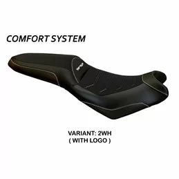 Funda de Asiento con Kawasaki Versys 650 (07-21) - Elba Total Black sistema de Comfort