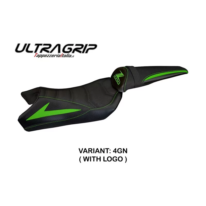 Funda de Asiento con Kawasaki Z 1000 (10-13) - Berna Total Black Ultragrip