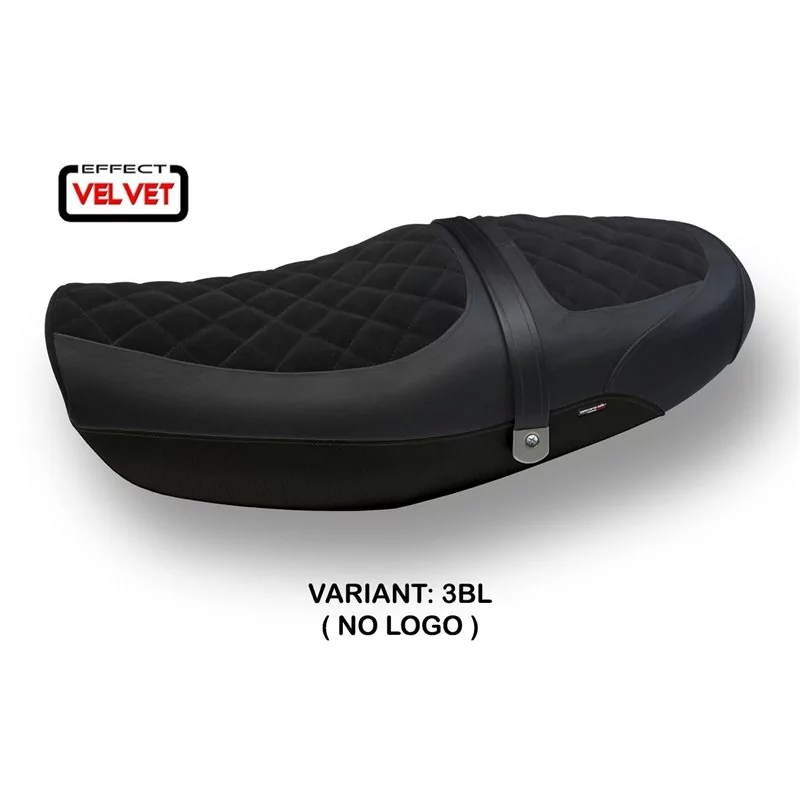 Funda de Asiento con Kawasaki Z 900 RS (18-21) - Natal Total Black Velvet