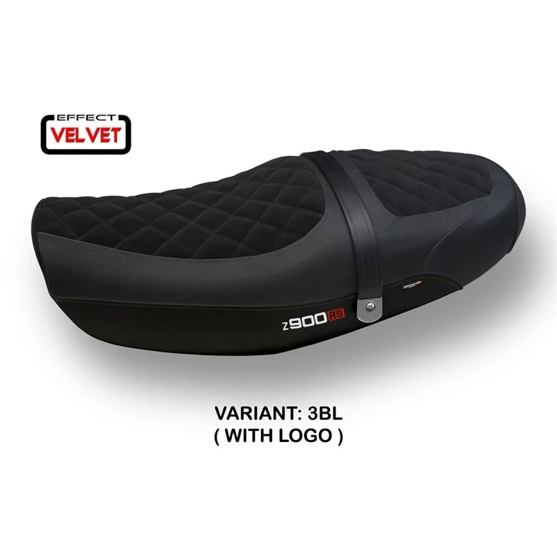Funda de Asiento con Kawasaki Z 900 RS (18-21) - Natal Total Black Velvet Funda de Asiento con Kawasaki Z 900 RS (18-21) - Natal Total Black Velvet