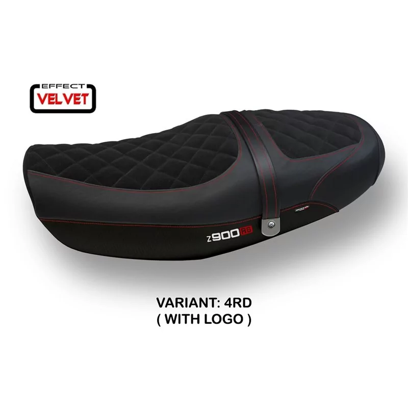 Funda de Asiento con Kawasaki Z 900 RS (18-21) - Natal Total Black Velvet