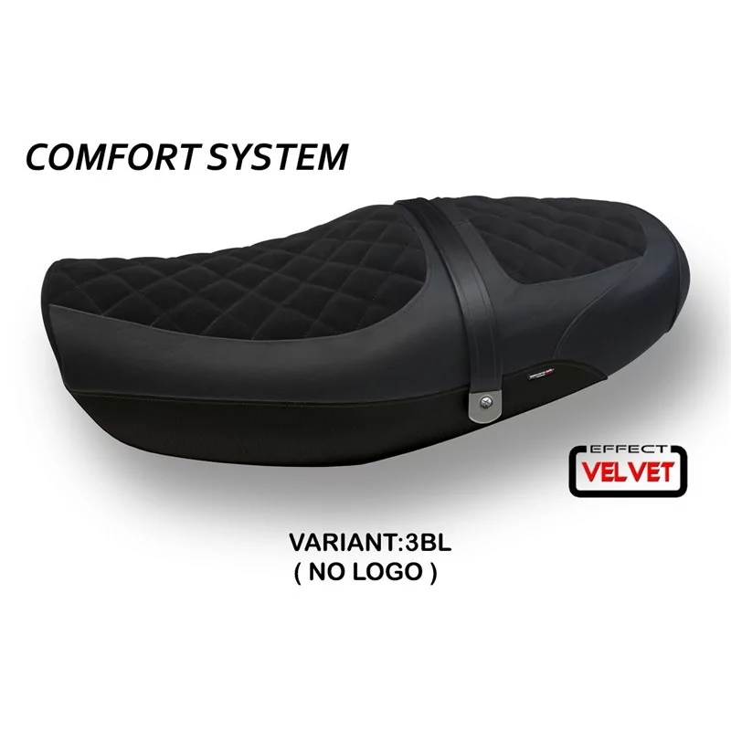 Sitzbezug mit Kawasaki Z 900 RS (18-21) - Natal Total Black SamtkomfortSystem Sitzbezug mit Kawasaki Z 900 RS (18-21) - Natal Total Black SamtkomfortSystem