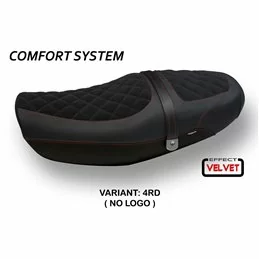Seat cover Kawasaki Z 900 RS (18-21) Natal Total Black Velvet Comfort System 