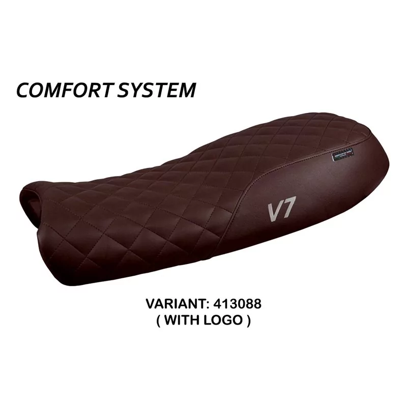 Funda de Asiento con Moto Guzzi V7 - Davis Vintage sistema Comfort Funda de Asiento con Moto Guzzi V7 - Davis Vintage sistema Comfort