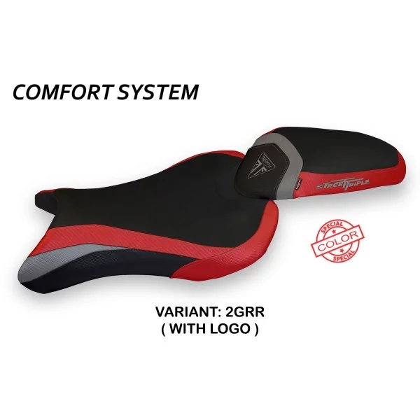Funda de Asiento con Triumph Street Triple (17-21) - de sistema de Comfort de Color Especial Molina