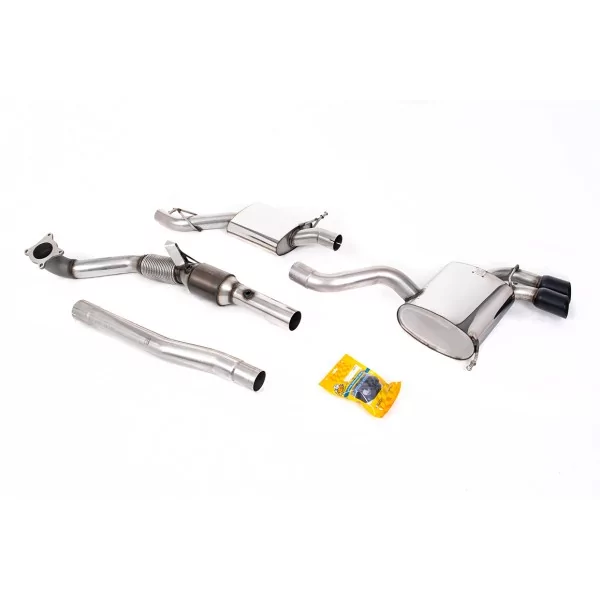 Milltek SSXAU353 turbo-back exhaust for Audi S3 2.0 T quattro 3-Door 8P, black GT-80 tips