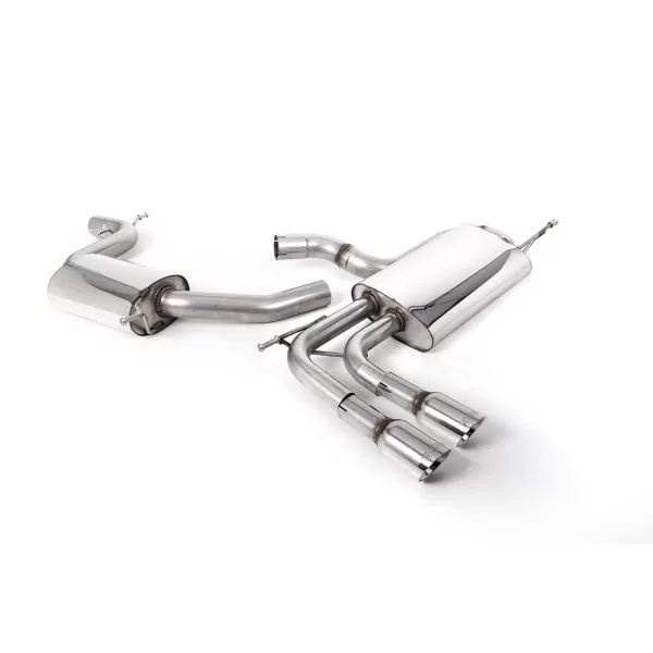 Milltek SSXAU639 cat-back exhaust for Audi A3 2.0T FSI 2WD 5 door Sportback, polished GT-80 tips