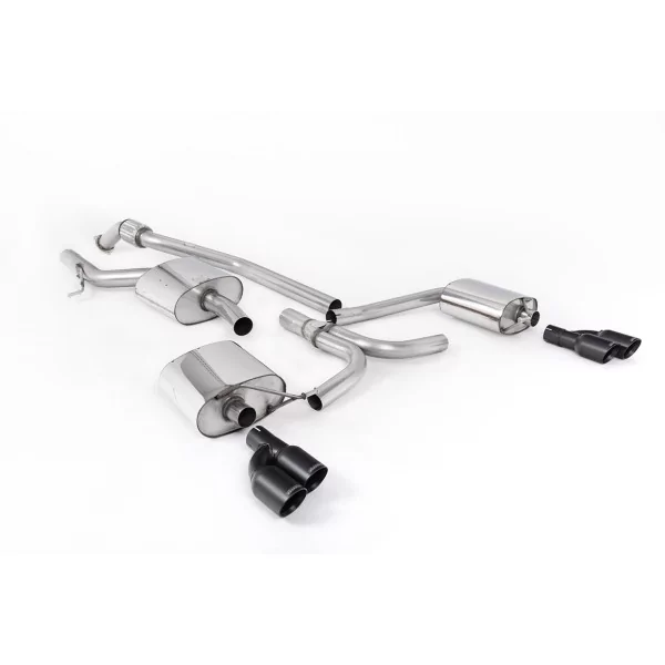 Scarico cat-back Milltek SSXAU660 per Audi A5, terminali GT-80 neri