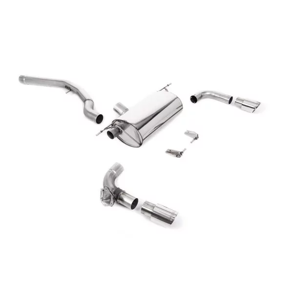 Milltek SSXBM1097 cat-back exhaust for BMW 2 Series M240i Coupe, polished GT-90 tips