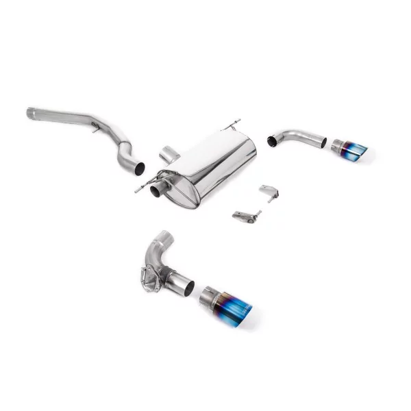 Milltek SSXBM1116 Cat-Back-Abgasanlage für BMW 2 Series M240i Coupe, Endrohre GT-90 Burnt Titanium