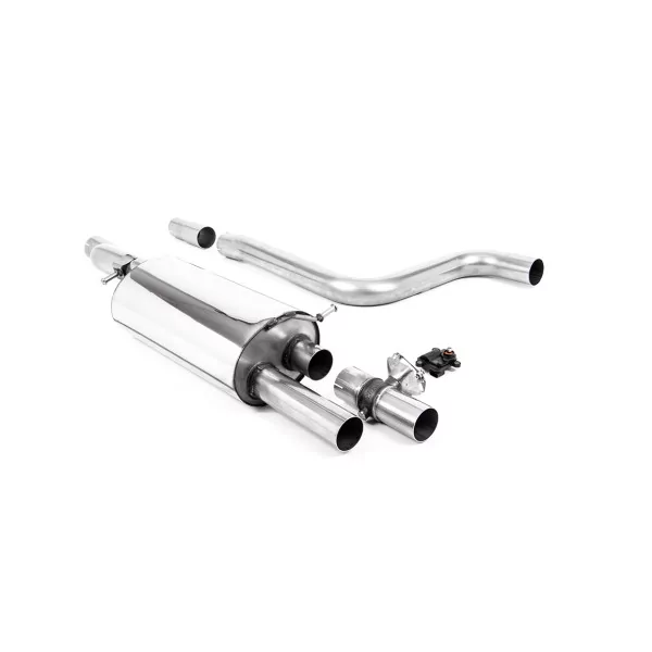 Milltek SSXFD354 particulate filter-back exhaust for Ford Puma, burnt titanium GT-90 tips