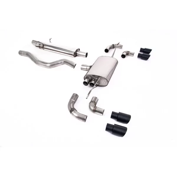Scarico GPF-back Milltek SSXLR101 per Land Rover / Range Rover Defender 110 3.0 I6 P400, terminali GT-90 neri