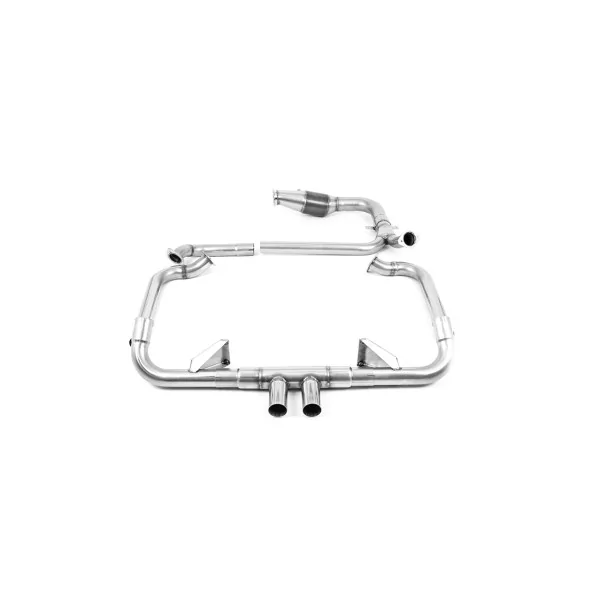 Sistema de escape completo Milltek SSXPO139 para Porsche, colas GT-100 pulidas