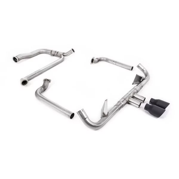 Milltek SSXPO145 full exhaust system for Porsche, black GT-100 tips