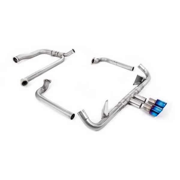 Milltek SSXPO147 full exhaust system for Porsche, burnt titanium GT-100 tips