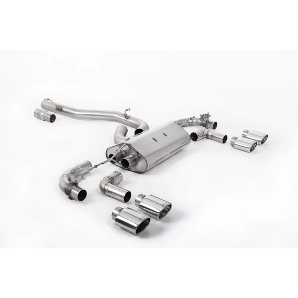 Milltek SSXVW643 Cat-Back-Abgasanlage für Volkswagen Golf, Endrohre oval poliert