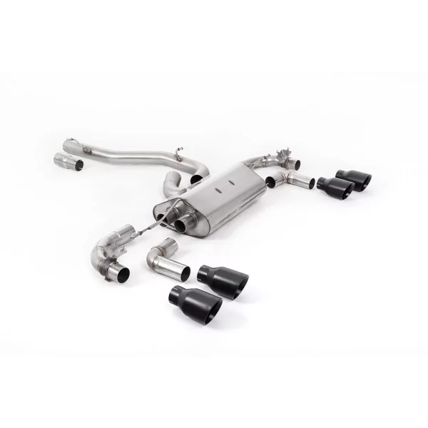Escape cat-back Milltek SSXVW645 para Volkswagen Golf, colas GT-100 negras