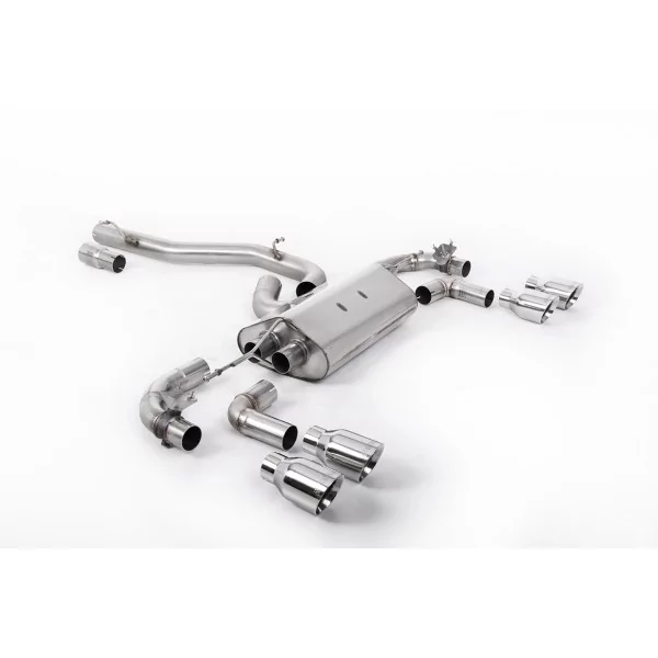Milltek SSXVW646 cat-back exhaust for Volkswagen Golf, polished GT-100 tips