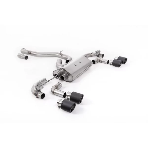 Milltek SSXVW649 cat-back exhaust for Volkswagen Golf, carbon Jet-80 tips