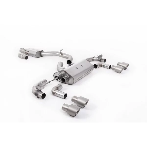 Milltek SSXVW653 cat-back exhaust for Volkswagen Golf, titanium GT-100 tips