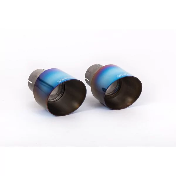 Milltek SSXVW537 cat-back exhaust for Volkswagen Golf MK7.5 GTi, burnt titanium GT-100 tips - detail