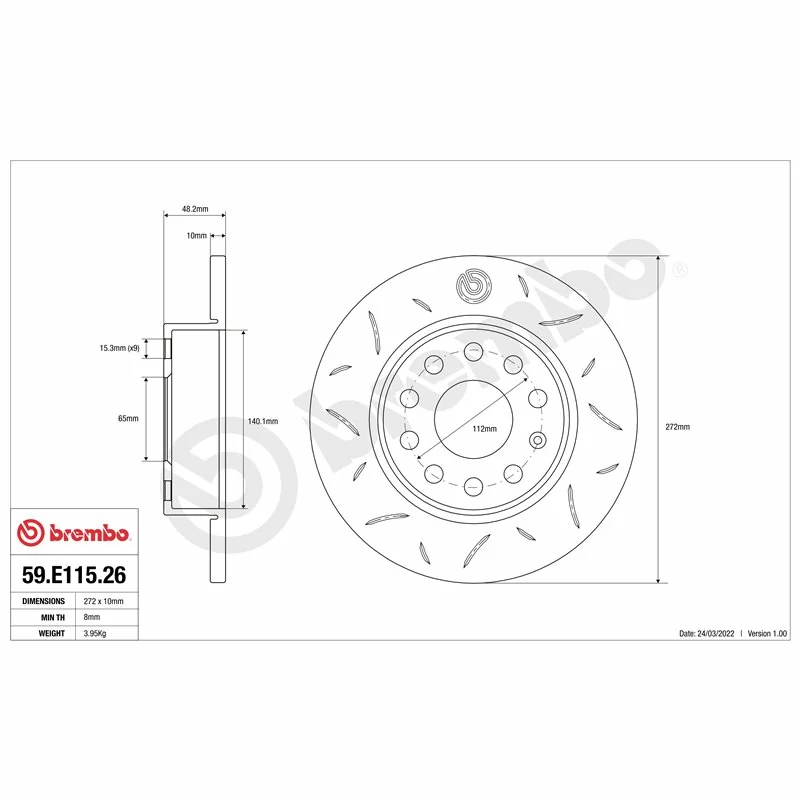 Brembo 59.E115.25 TY3