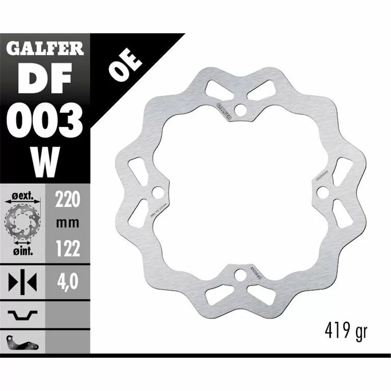 Galfer DF003W Brake Disco Wave Fixed
