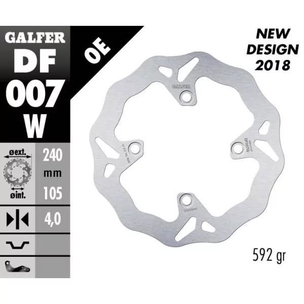 Galfer DF007W Brake Disc Wave Fixed