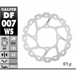 Galfer DF007WS Disque De Frein Wave Fixe