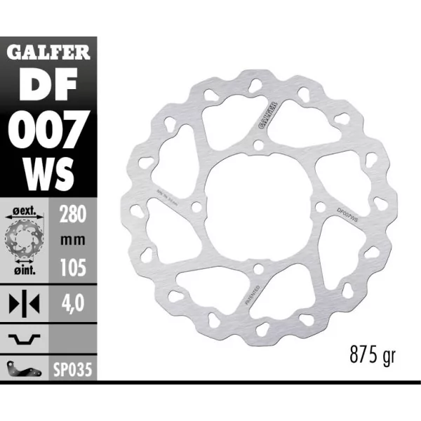 Galfer DF007WS Bremsscheibe Wave Fixiert