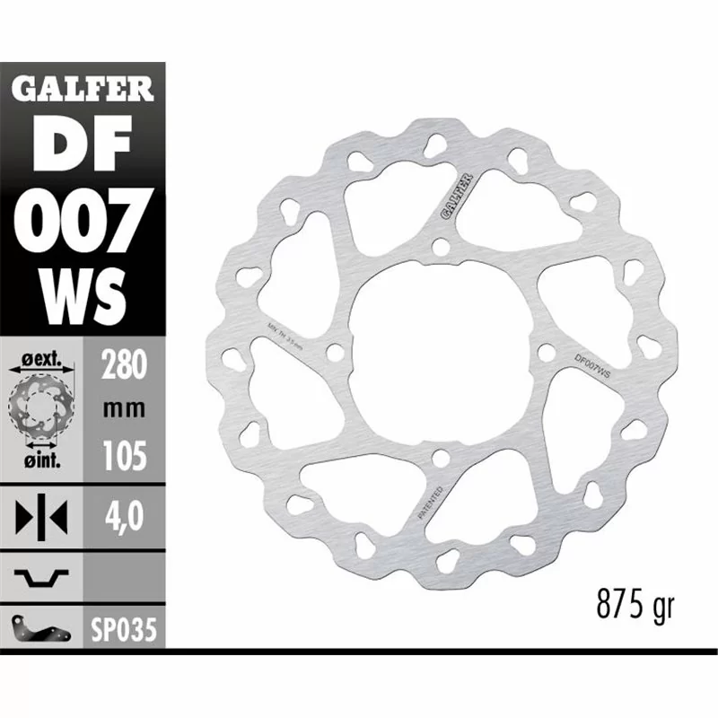 Galfer DF007WS Brake Disco Wave Fixed