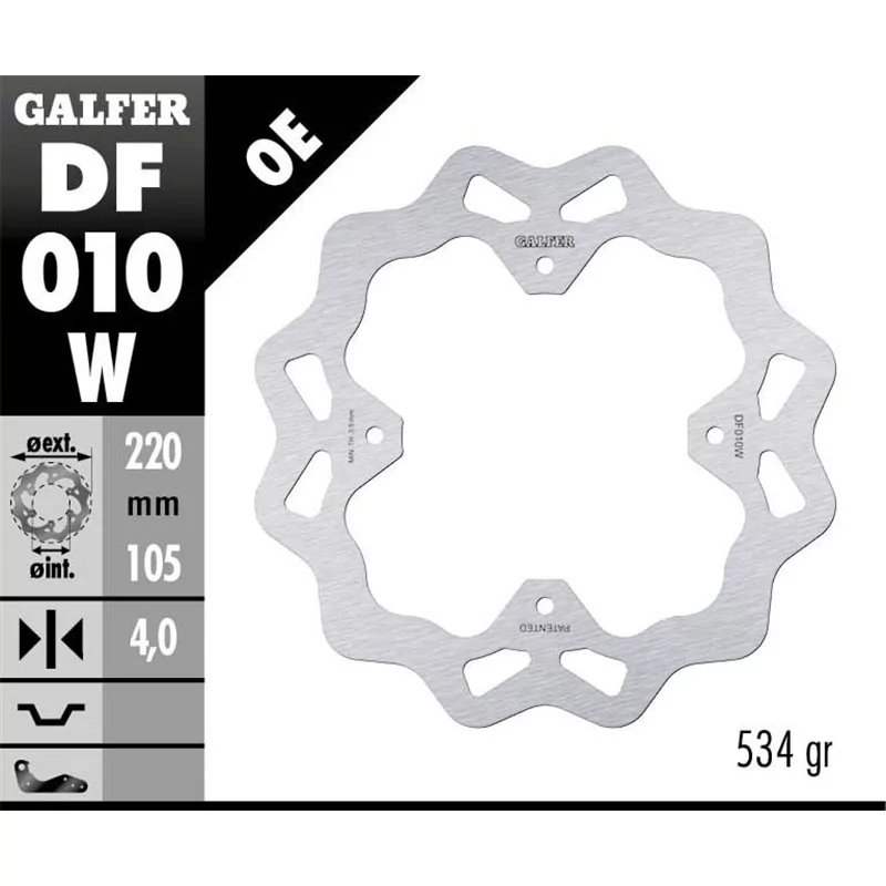 Galfer DF010W Brake Disco Wave Fixed Galfer DF010W Brake Disco Wave Fixed
