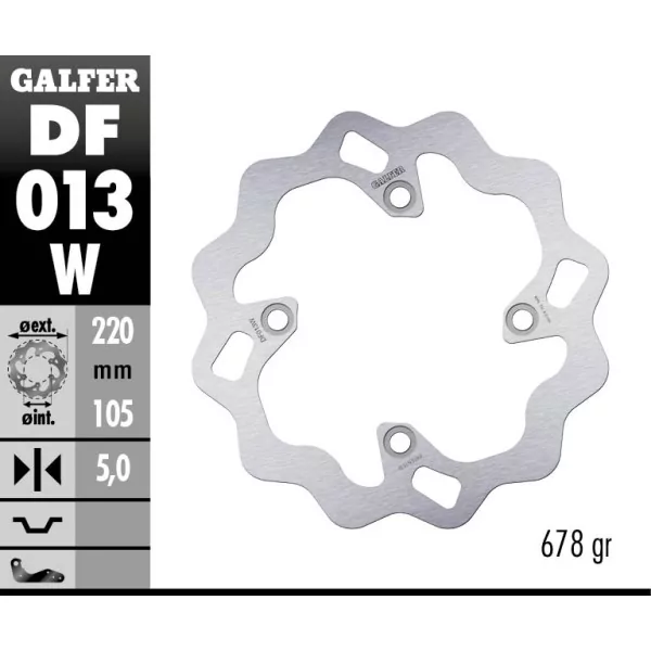 Galfer DF013W Bremsscheibe Wave Fixiert