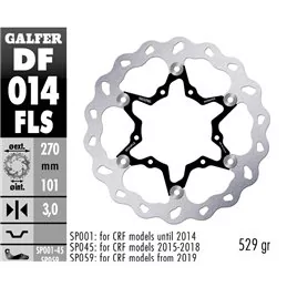 Galfer DF014FLS Brake Disc Wave Floating