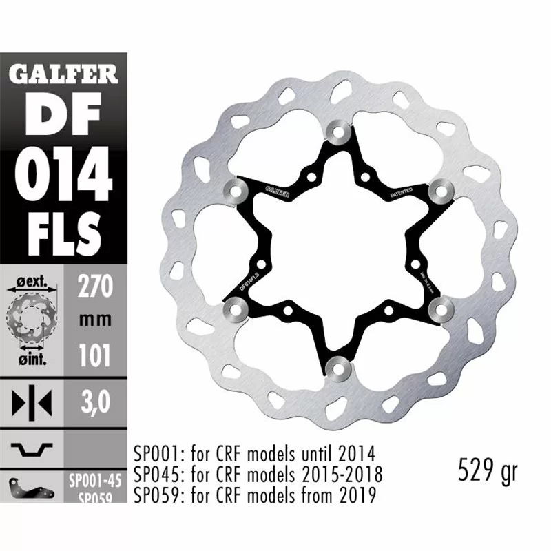 Galfer DF014FLS Bremsscheibe Wave Schwimmend