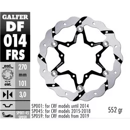 Galfer DF014FRS Disco Freno Wave Flottante