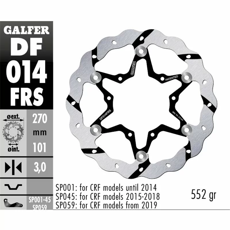 Galfer DF014FRS Brake Disc Wave Floating