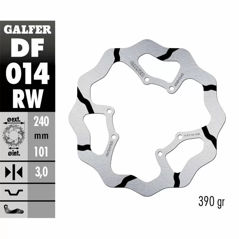 Galfer DF014RW Bremsscheibe Wave Fixiert