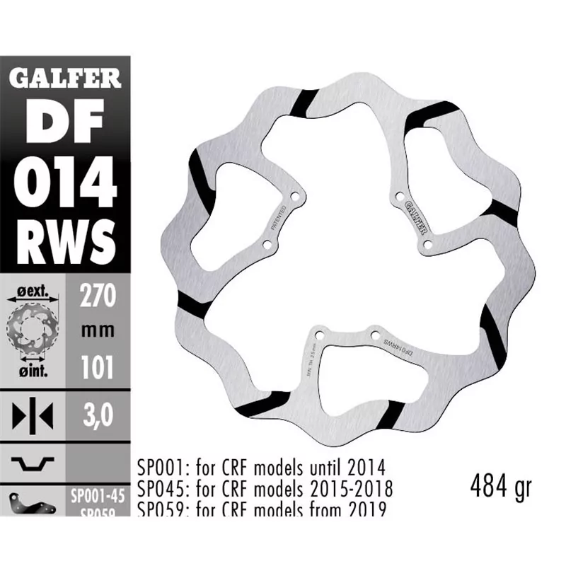 Galfer DF014RWS Disco De Frebo Wave Fijo Galfer DF014RWS Disco De Frebo Wave Fijo
