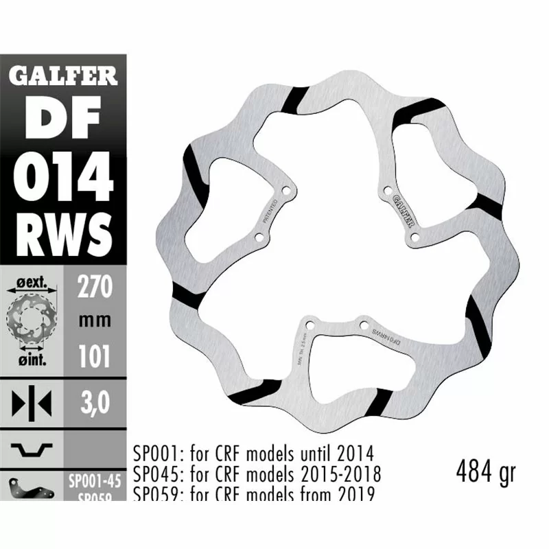 Galfer DF014RWS Disque De Frein Wave Fixe