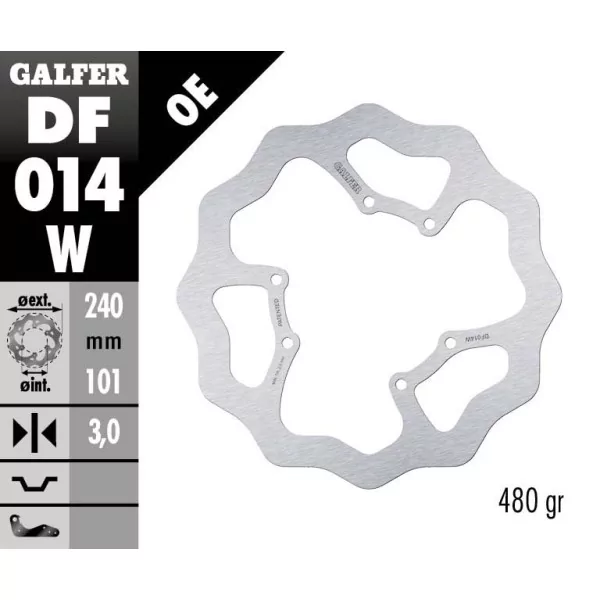 Galfer DF014W Brake Disc Wave Fixed