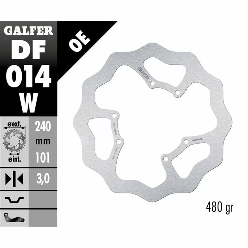 Galfer DF014W Bremsscheibe Wave Fixiert