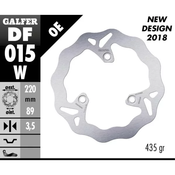 Galfer DF015W Brake Disc Wave Fixed
