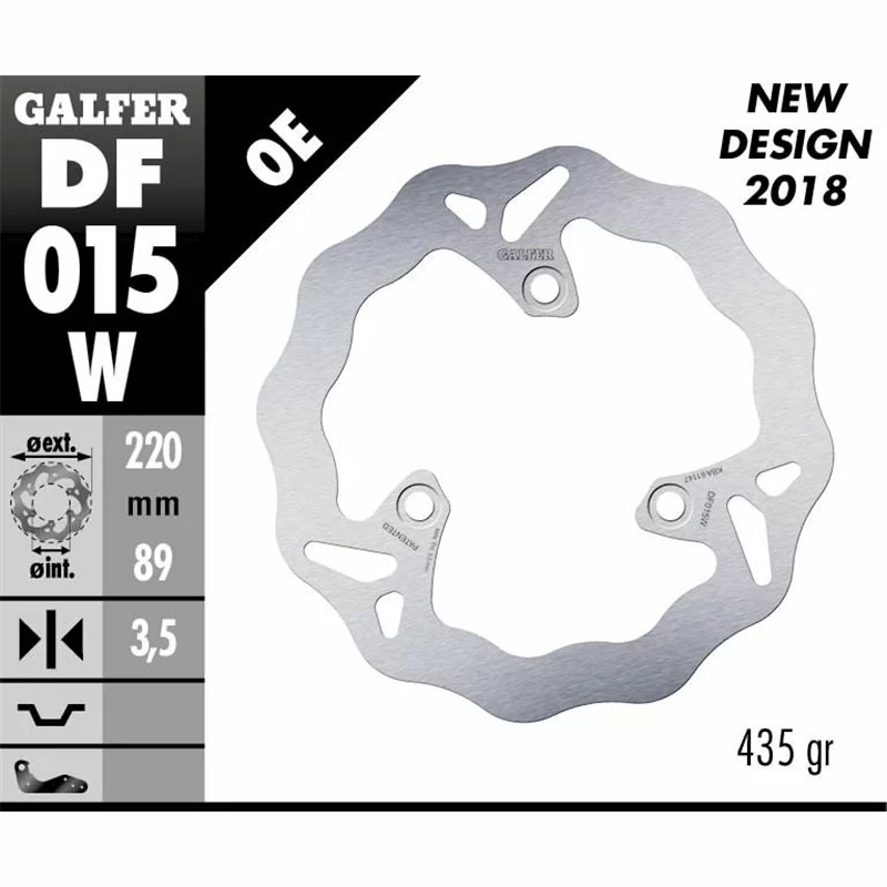 Galfer DF015W Brake Disco Wave Fixed