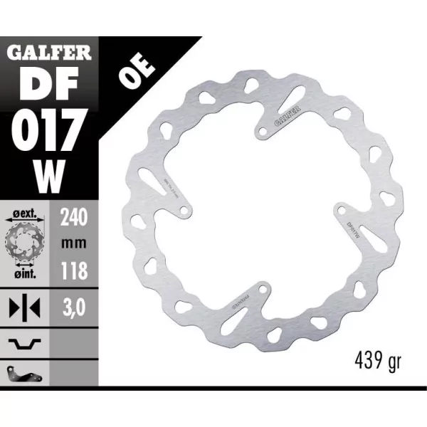 Galfer DF017W Disque De Frein Wave Fixe